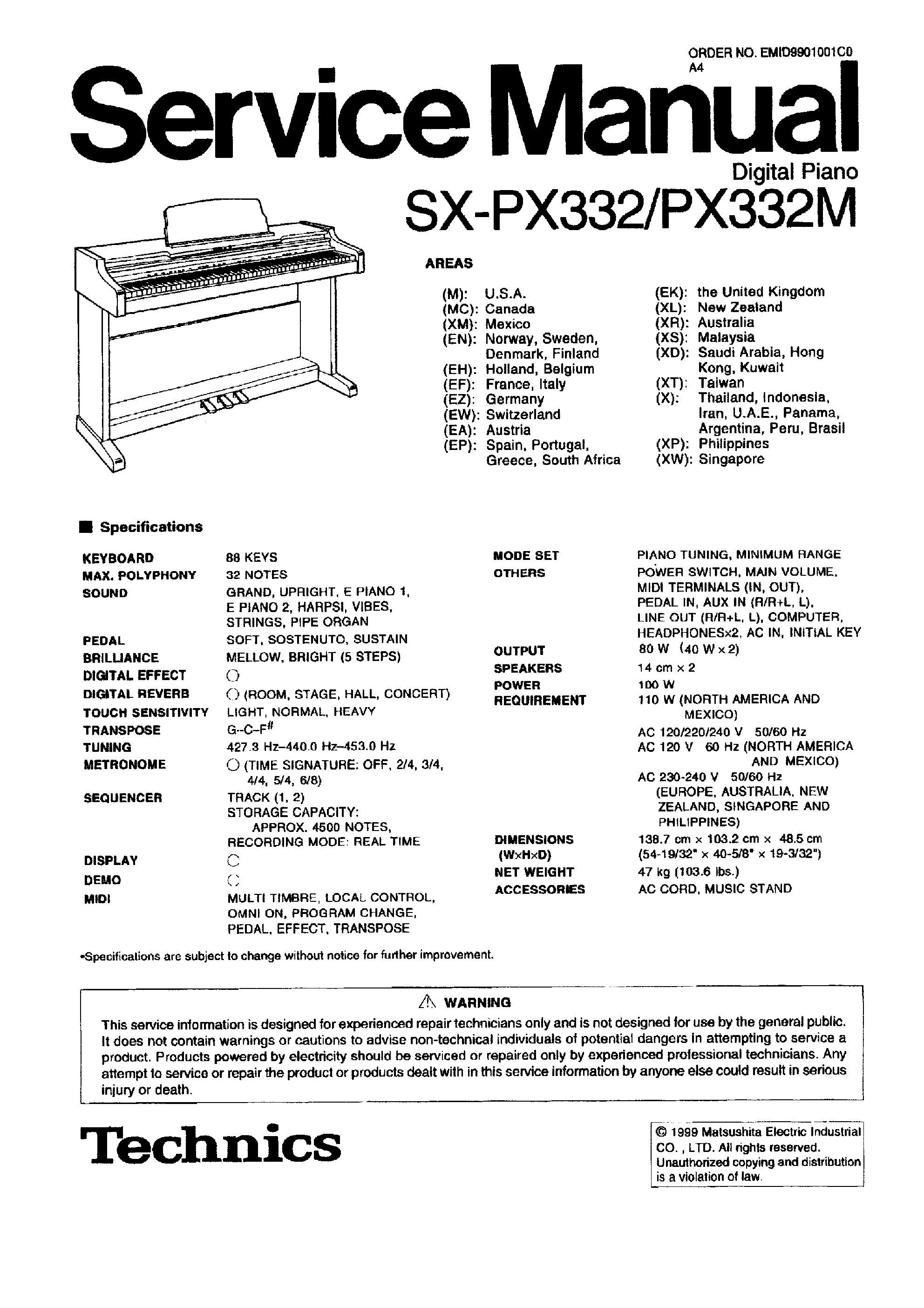 PX332 / PX332M Service Manual