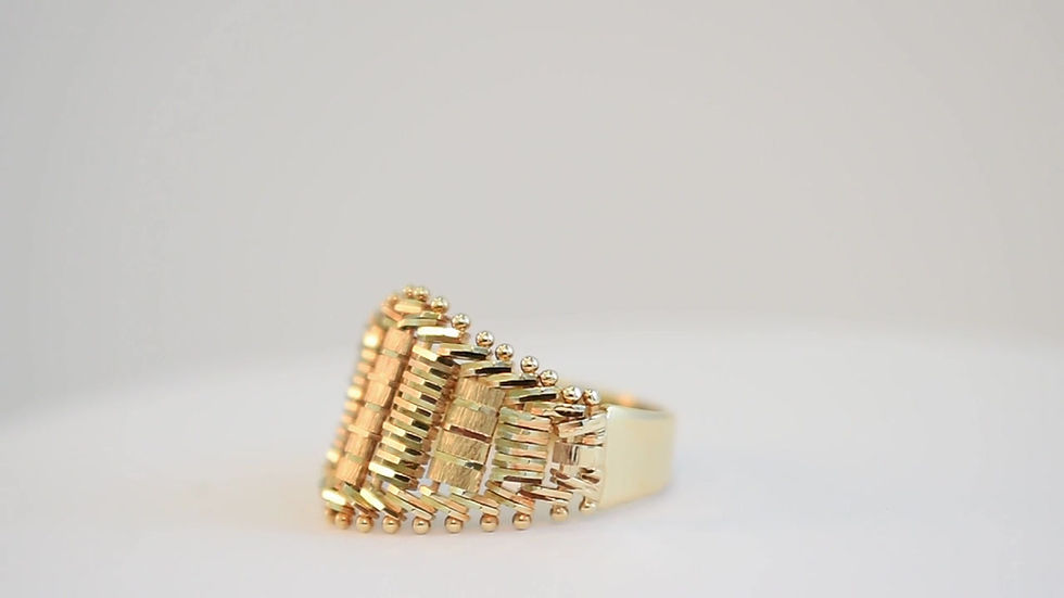 Thumbnail: 14K Yellow Gold Vintage Riccio Flex Ring