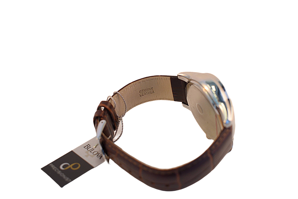 Thumbnail: Bulova Precisionist Brown Dial Brown Leather Men's Watch (96B128)