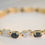 Thumbnail: Genuine Blue Sapphire and Natural Diamond Gold Bracelet