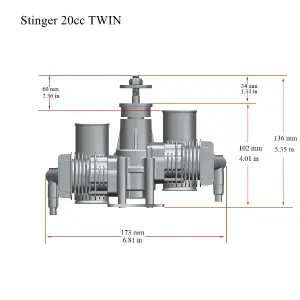 Miniatura: Stinger 20cc Bicilíndrico