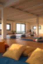 yoga studio at Moonlight yoga retreats in Portugal