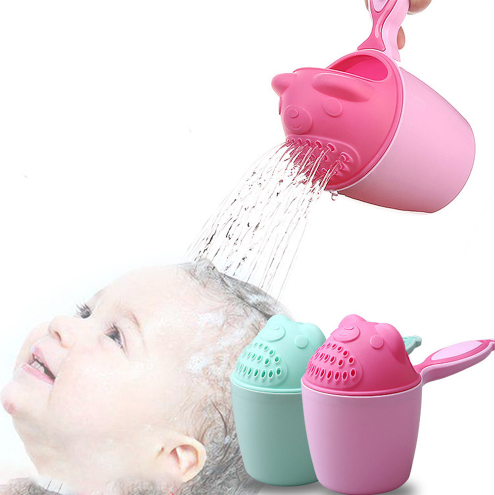 Cute Cartoon Baby Bath Caps Toddle Shampoo Cup Children Bathing Bailer Baby Show