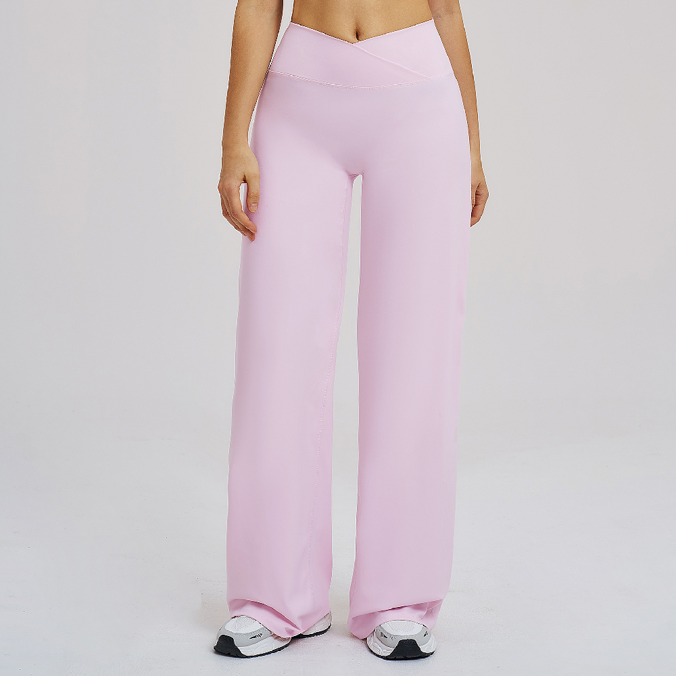 Thumbnail: Yoga Flared Pants High Waist Wide Leg Pants Gym Fitness Bell Bottom 
