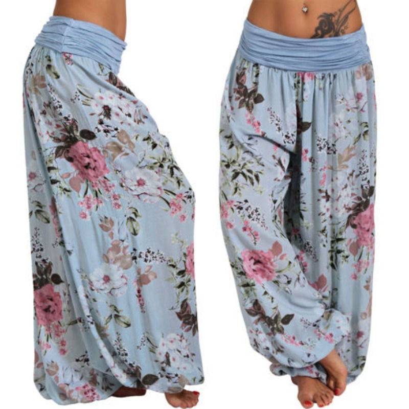 Clothing long style harem pants digital print long