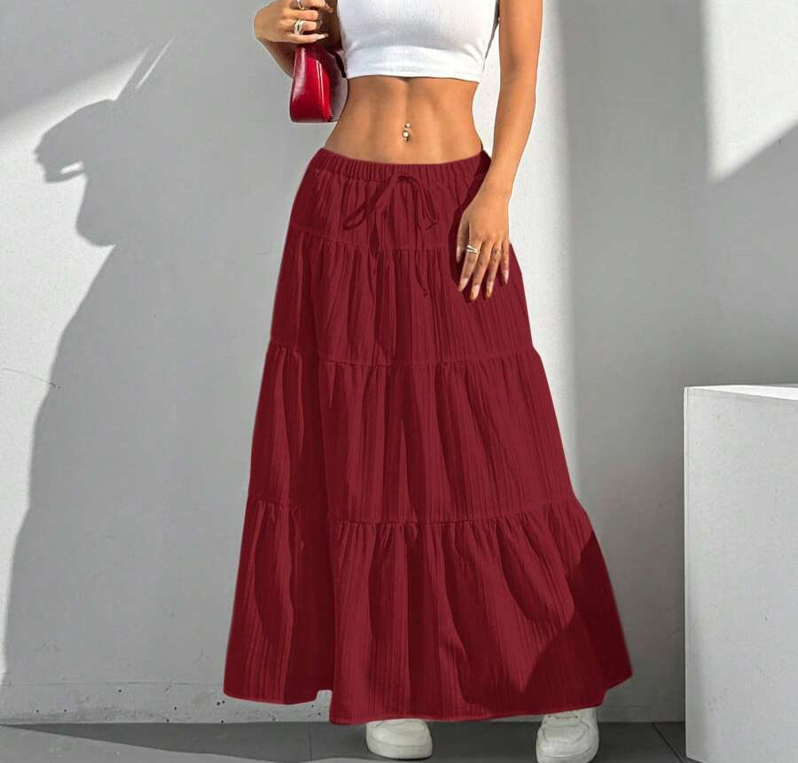Thumbnail: Flowing Tiered Maxi Skirt