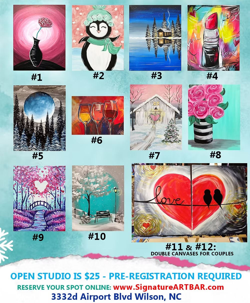 Open Studio: Choose Your Painting! (Winter Theme)