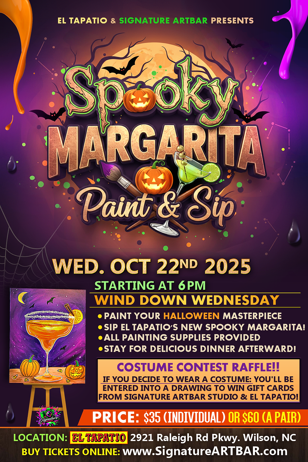 Spooky MARGARITA: Paint & Sip!đđš