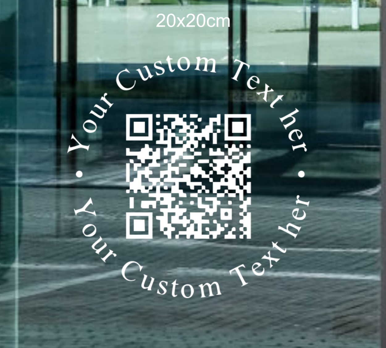 QR-Code Vinyl Aufkleber in Runde Design