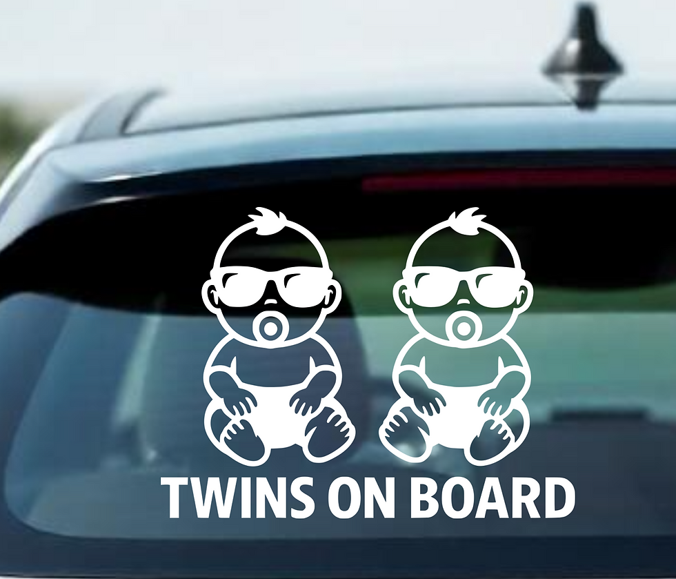 Miniaturbild: Zwillinge Autoaufkleber Personalisiert