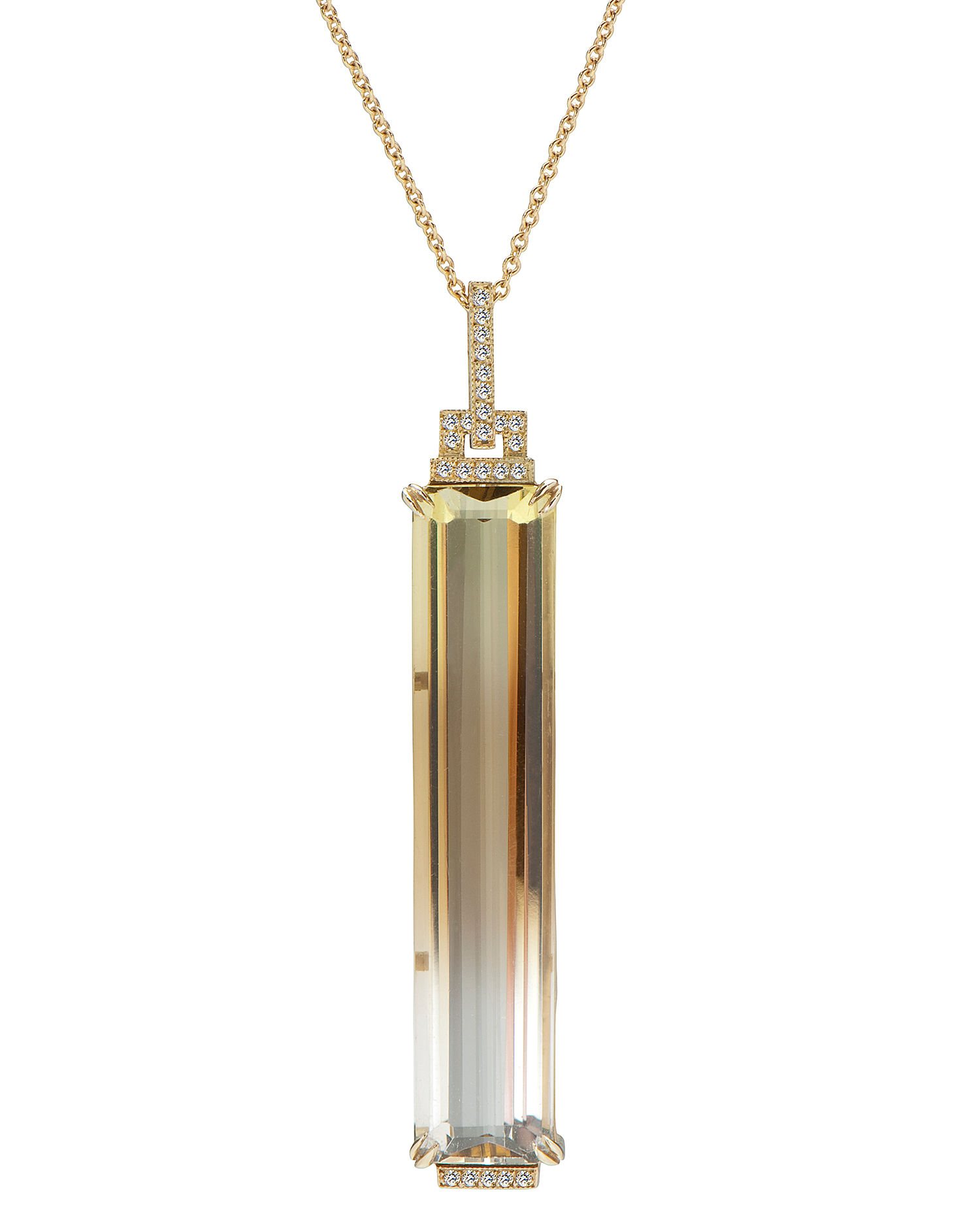 Deco Diamond Pendant