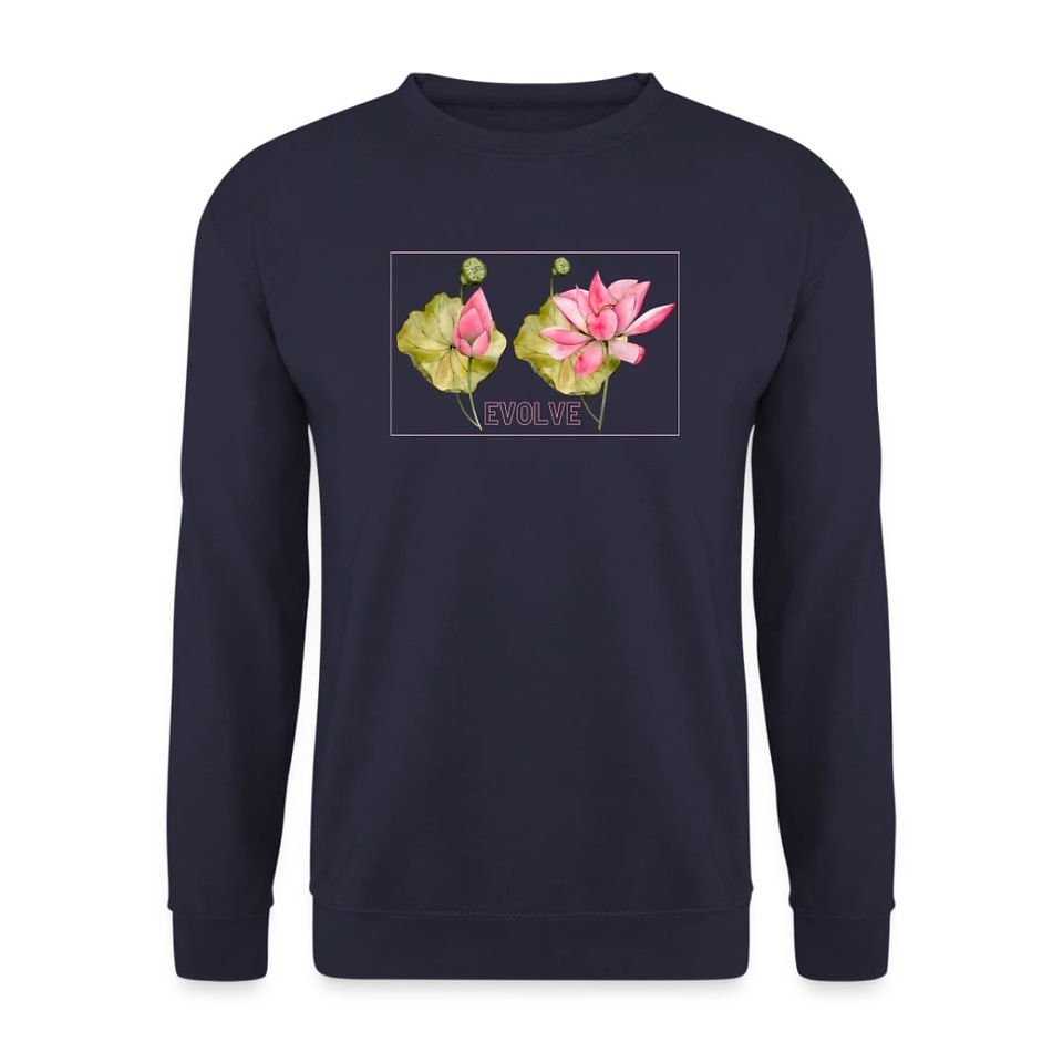 schwarzes Männer Langarm Shirt mit floralem Statement Print Design