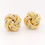 Thumbnail: 18ct Yellow Gold Textured Vintage Love Knot Stud Earrings
