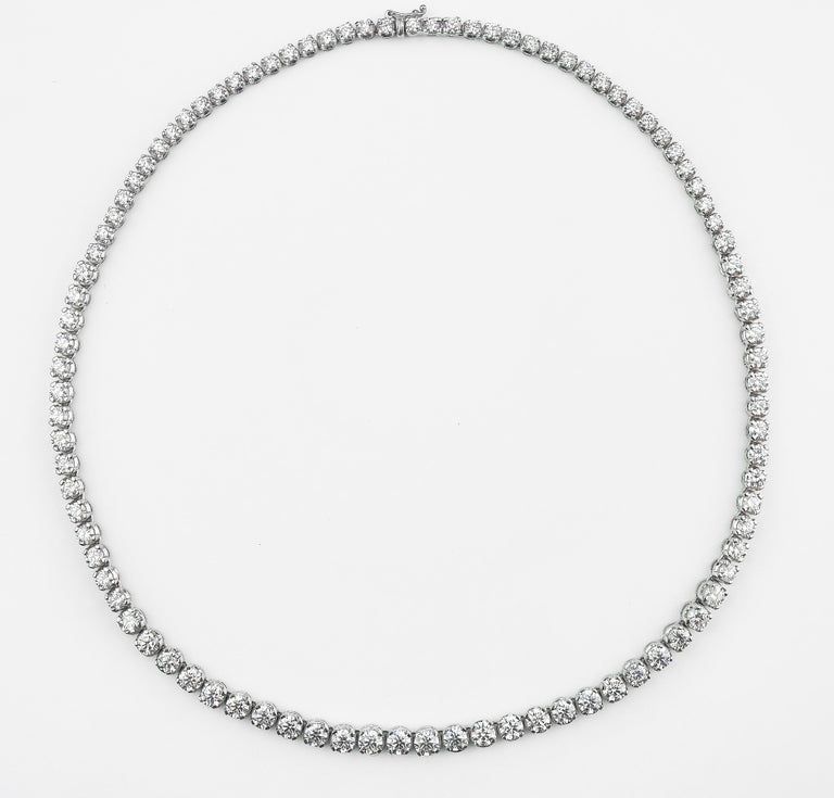 Thumbnail: Graduated Rivière Diamond, Single Strand Eternity Necklace/Headpiece