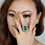 Thumbnail: Andrew Grima Big Emerald and Diamond Ring, Vintage 1970 in Aesthetic Design
