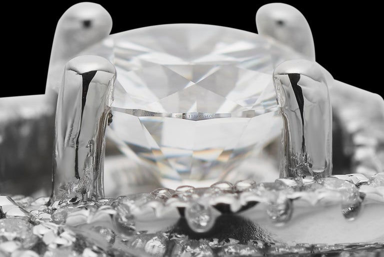 Thumbnail: GIA certified 1.62 ct D VS1 Single Stone Round Diamond Trinity Pendant Platinum