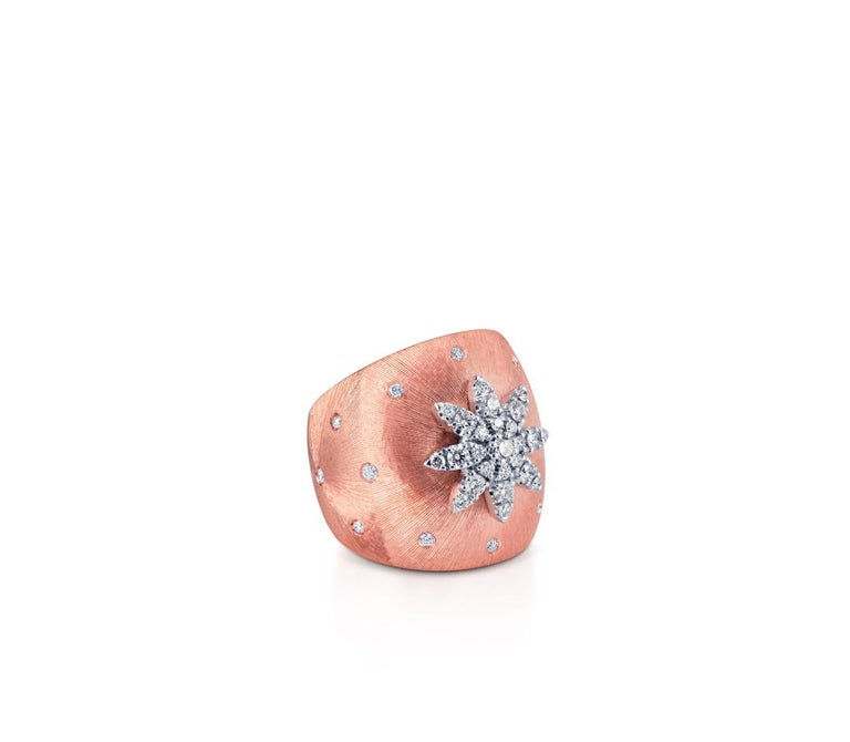 Thumbnail: Limited Edition 18 K Rose & White Gold with Round Brilliant Cut Diamond Ring