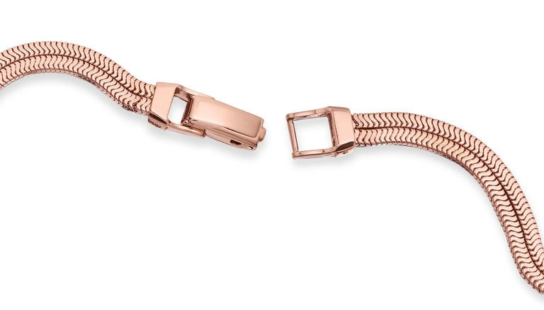 Thumbnail: Retro Diamond and Ruby Ladies Dress/Cocktail Swiss Watch in 14 Karat Rose Gold