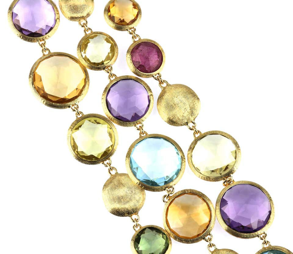 Thumbnail: Marco Bicego Jaipur Bracelet in 18 Carat Yellow Gold, Amethyst, Citrie, Garnet