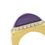 Thumbnail: Designer Square Hand Curved Cabochon Big Amethyst & Diamonds in 18k Gold