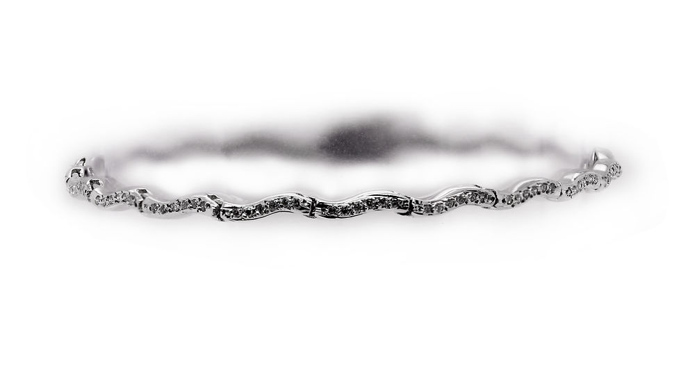 Thumbnail: Diamond Necklace and Bracelet in 14K White Gold