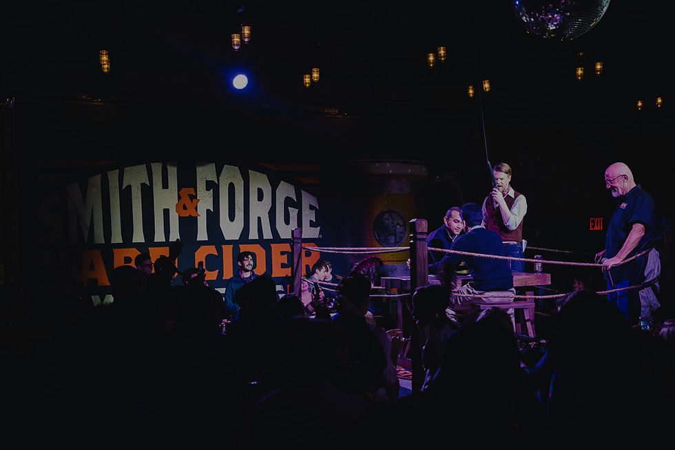 The scene at Brooklyn Bowl for Smith & Forge product activation.