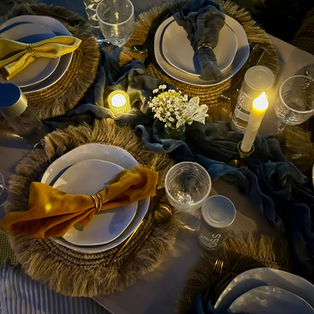Nighttime beach meal setting Del Mar, California at L'Auberge