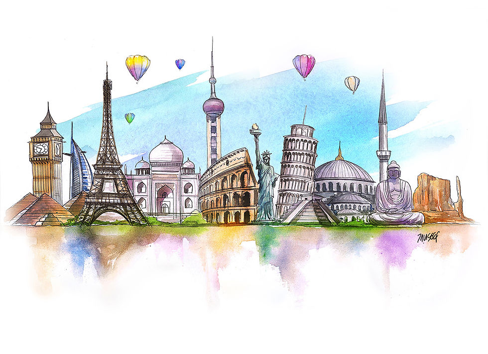 World Skyline illustration