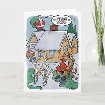 Holiday cards featuring Hark the Hairy Angel.