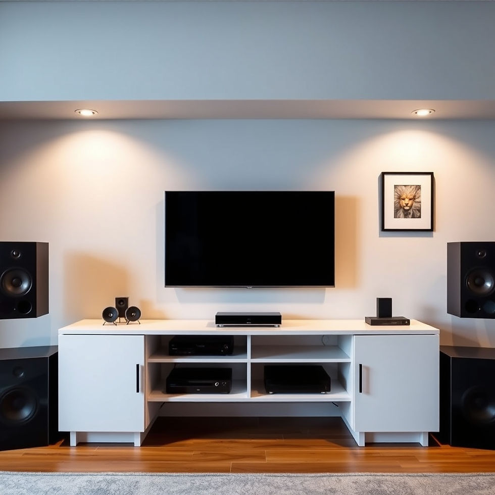 Home Entertainment Center setup in Wake Forest, NC.