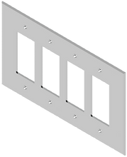 4-gang wall plate