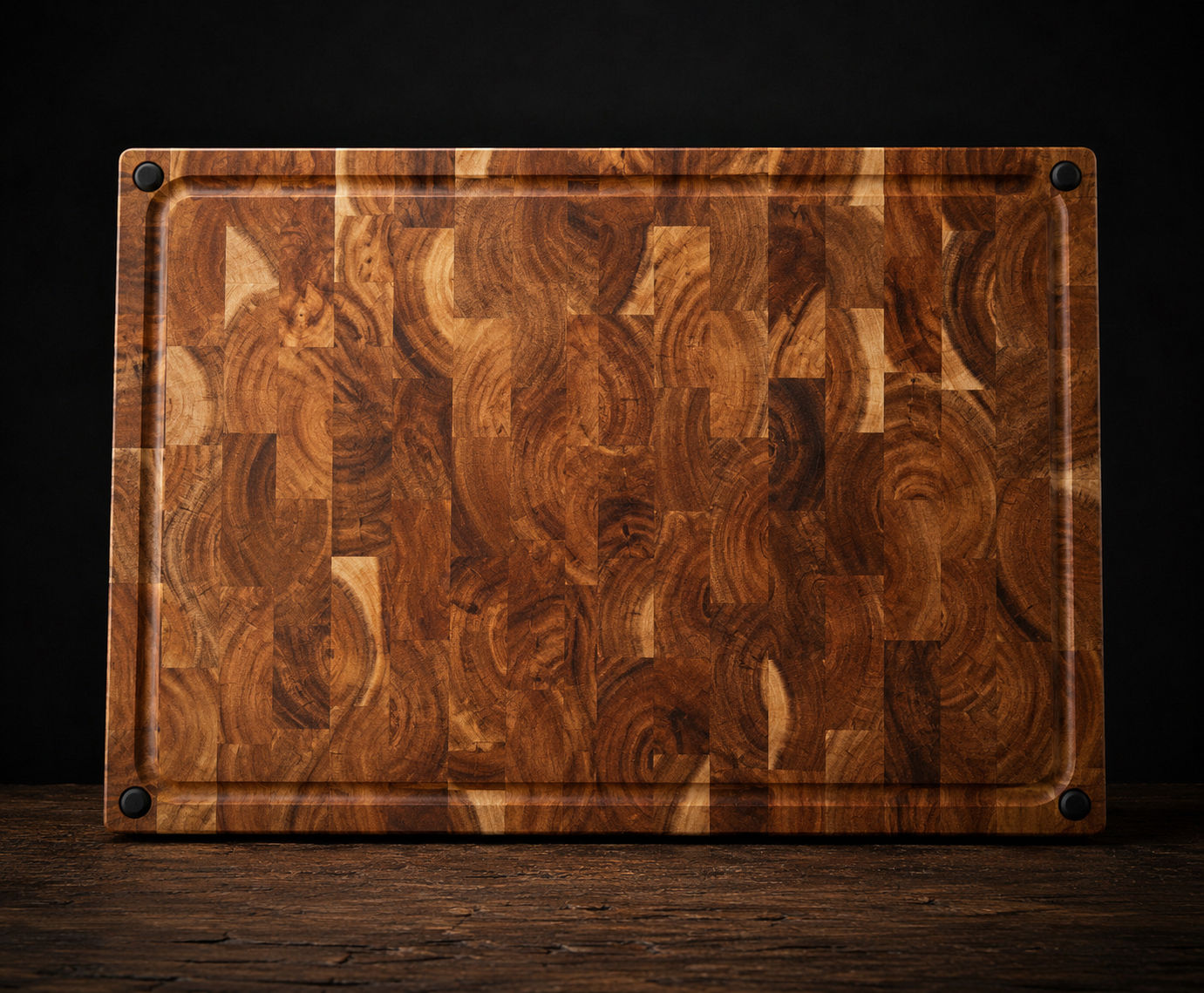 Large end grain acacia end-grain cutting board with smooth cutting surface by the The Good Loaf Singapore (tgl)