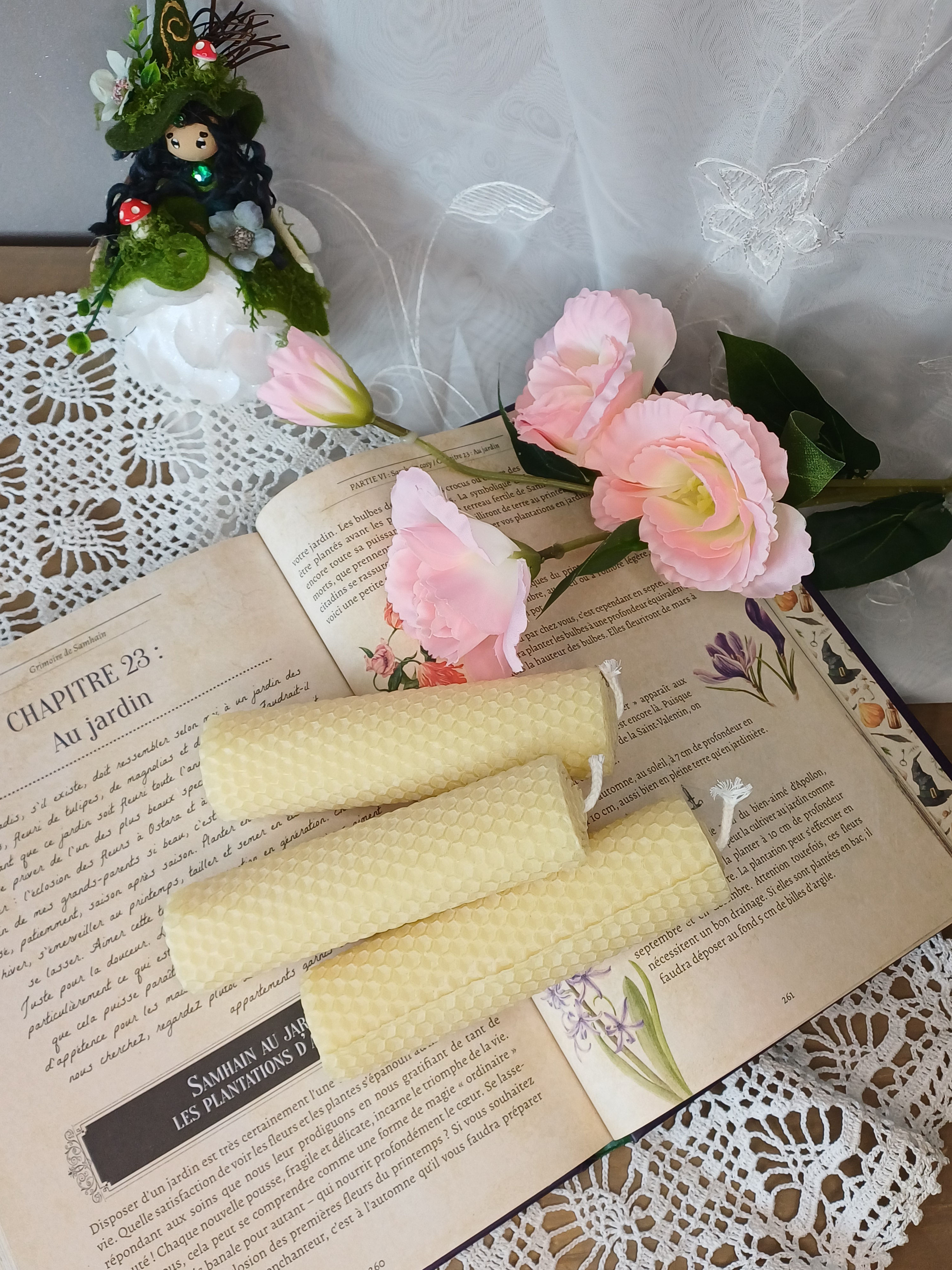 🕯Bougie d’intention en cire d’abeille – 55 g