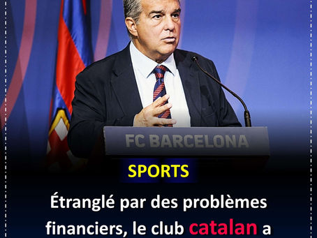 La Liga : Un déficit important pour le FC Barcelone
Etranglé par des problèmes financiers, le club catalan a enregistré 91 millions d’euros de pertes sur la sa