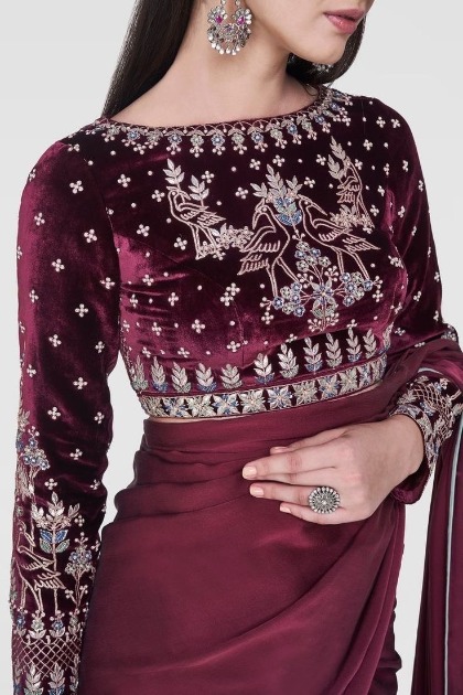 Winter Fashion: Stylish Saree Ideas for Cold Weather by StyleBuddy