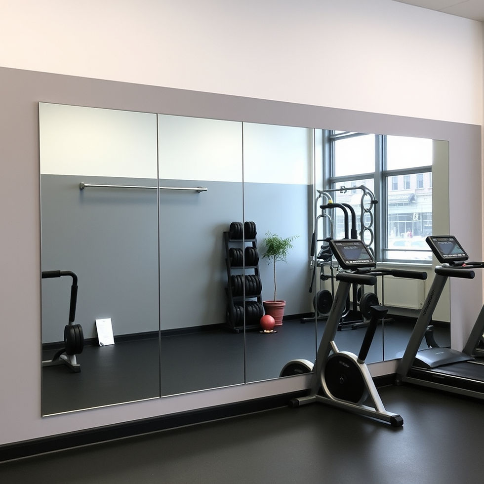 custom gym mirror wall.