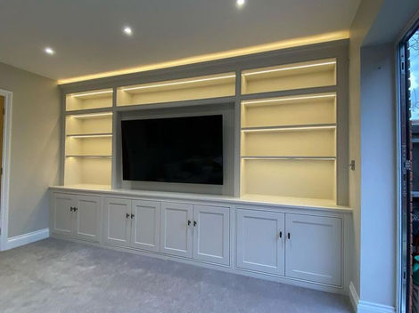 Bespoke TV Unit with LED Strip lights built in