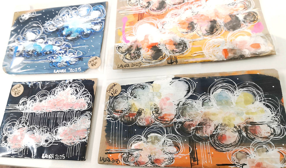 Small originals on card