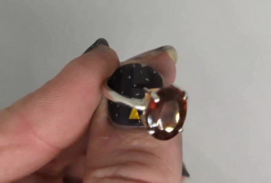 Thumbnail: Hessonite garnet ring. Size N 1/2