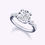 Thumbnail: Unique Side Accents Cushion Diamond Engagement Ring