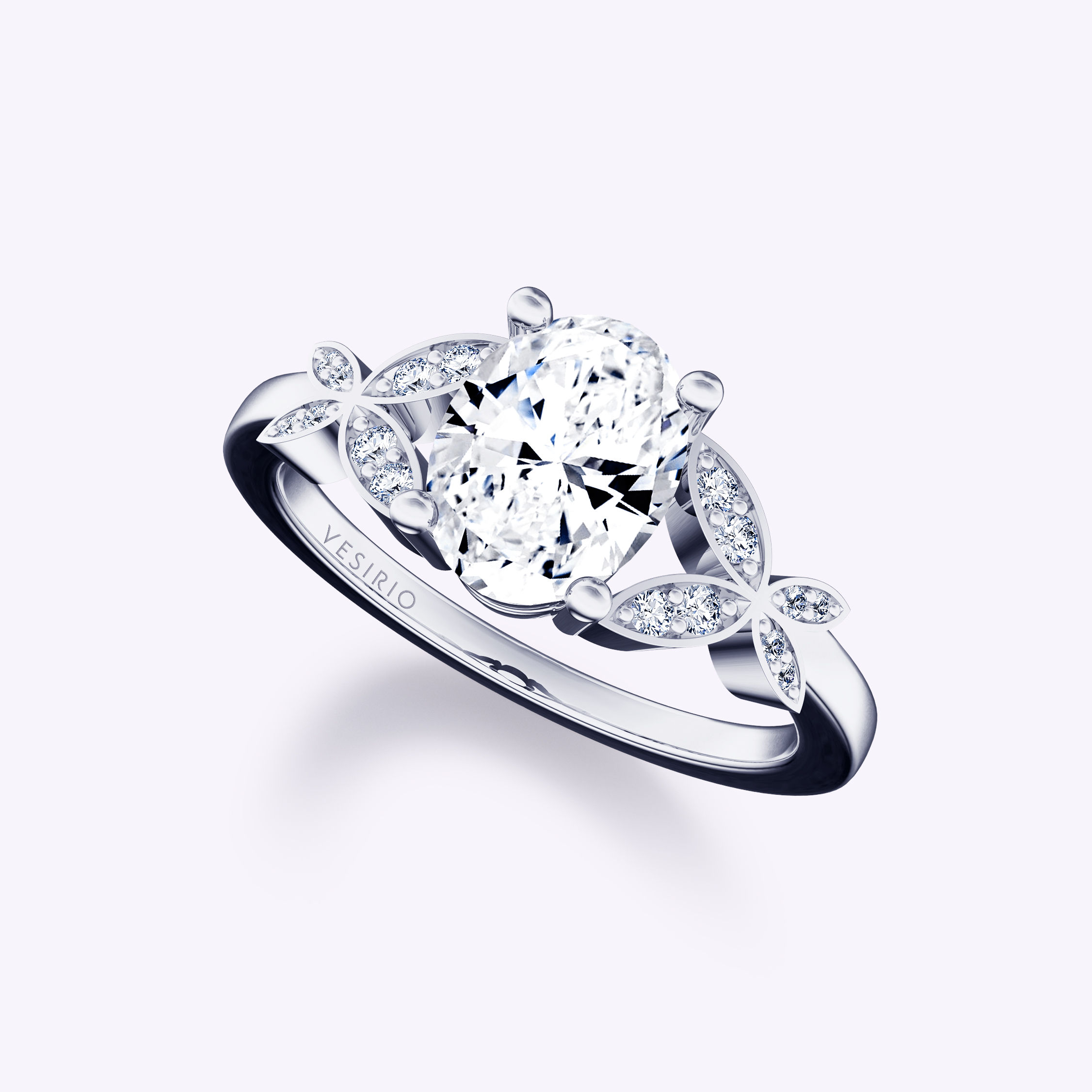 Nature Inspired Butterfly Diamond Engagement Ring