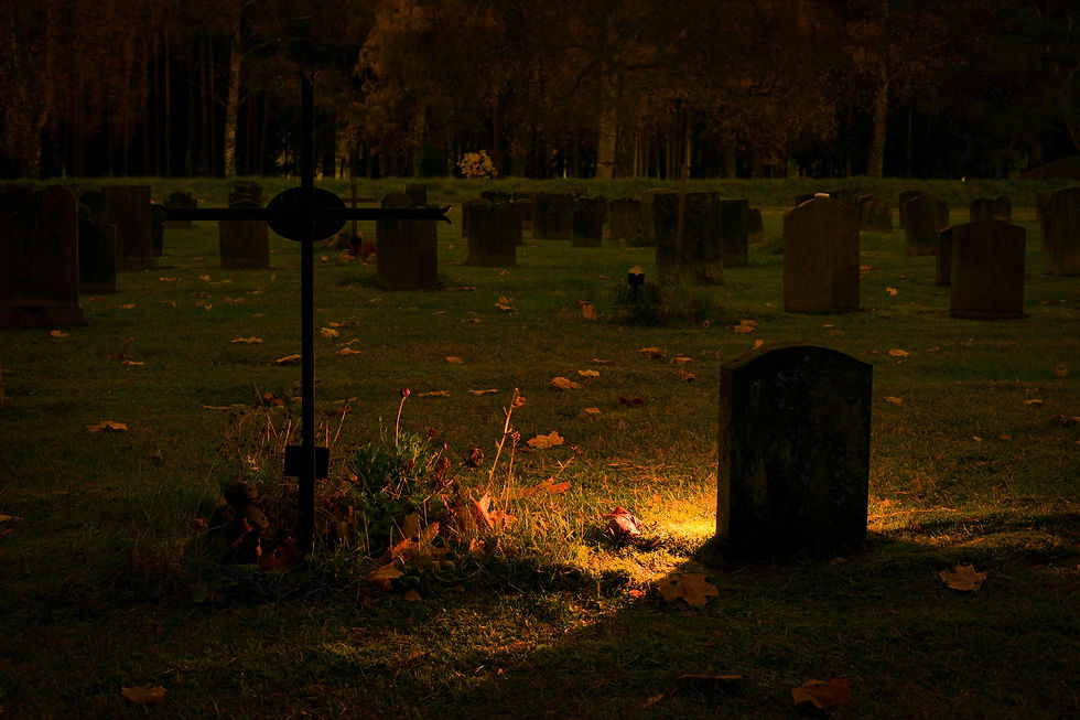 Many people choose to be buried in graveyards