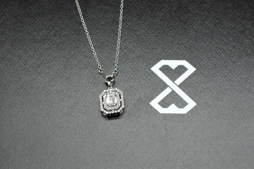 Colorless diamond necklace from Dad’s ashes.