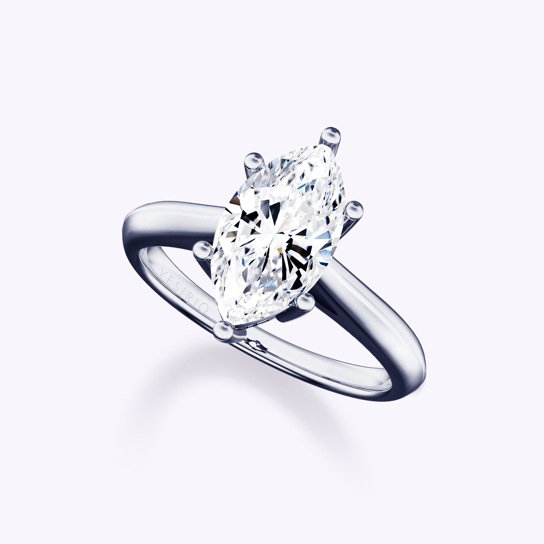 Simple 6-Prong Solitaire Diamond Engagement Ring