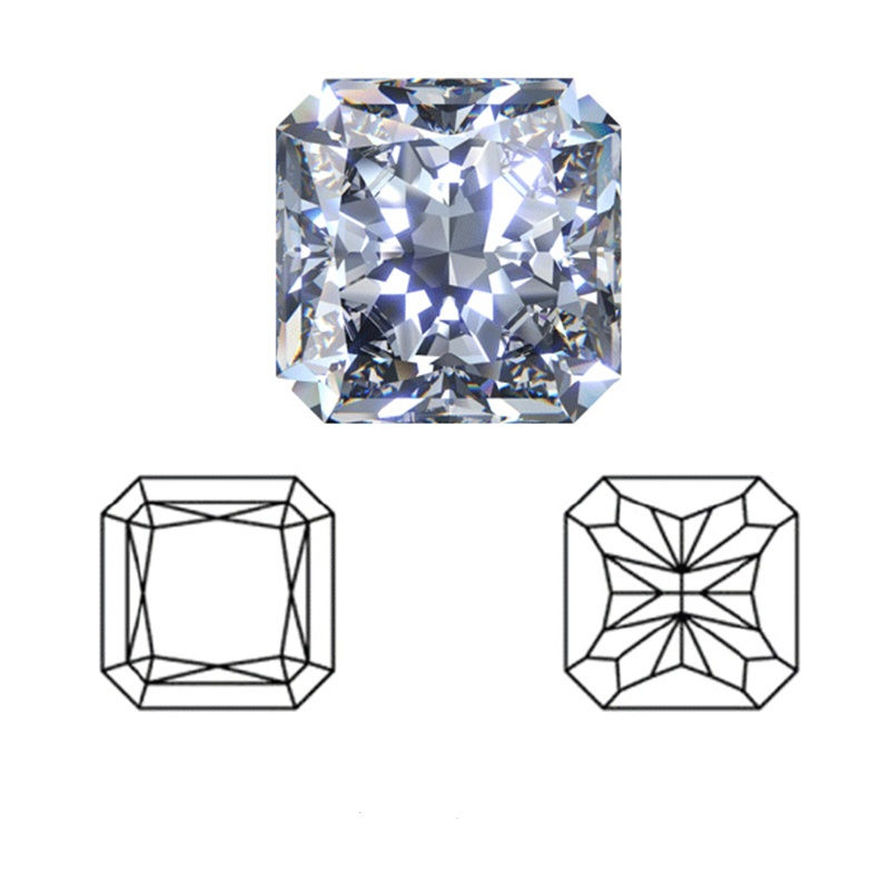 Ein eleganter Erinnerungsdiamant im Radiant-Schliff, sorgfältig aus derTierasche gefertigt.