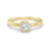 Minimalist Bezel Set Memorial Diamond Solitaire Ring