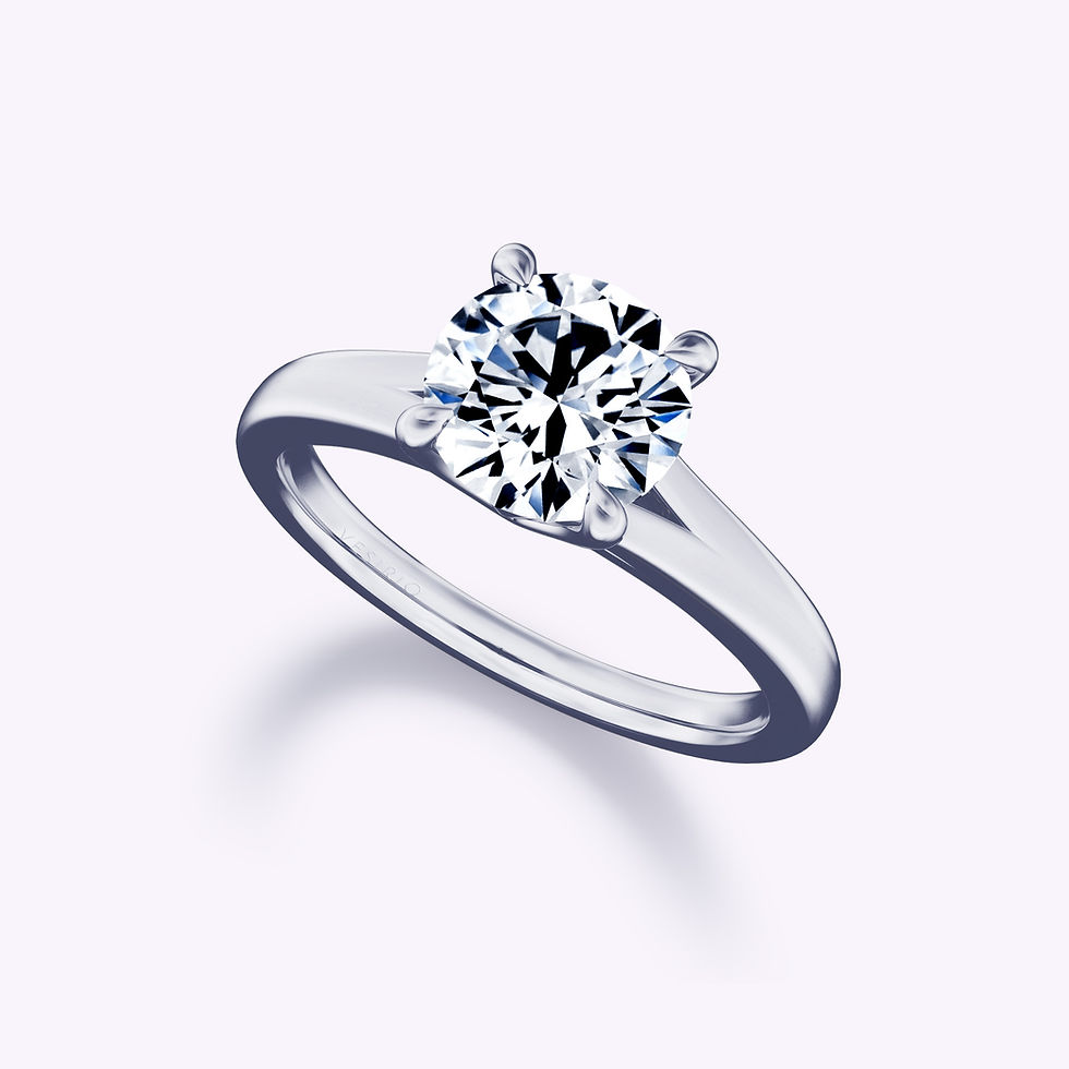 Classic Solitaire 4-Prong Diamond Engagement Ring | 18K White Gold | Platinum