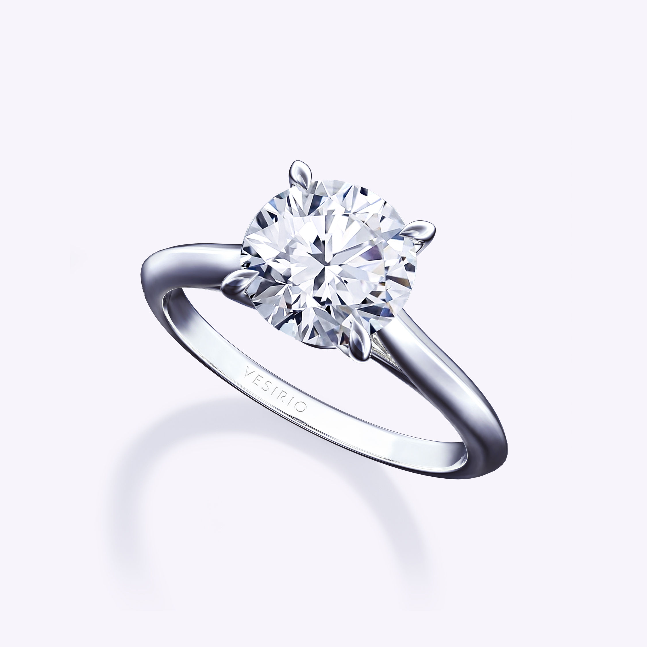 Simple Classic 4-Prong Solitaire Diamond Engagement Ring