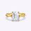 Thumbnail: Classic Crossover Infinity Solitaire Diamond Engagement Ring | 18K Yellow Gold