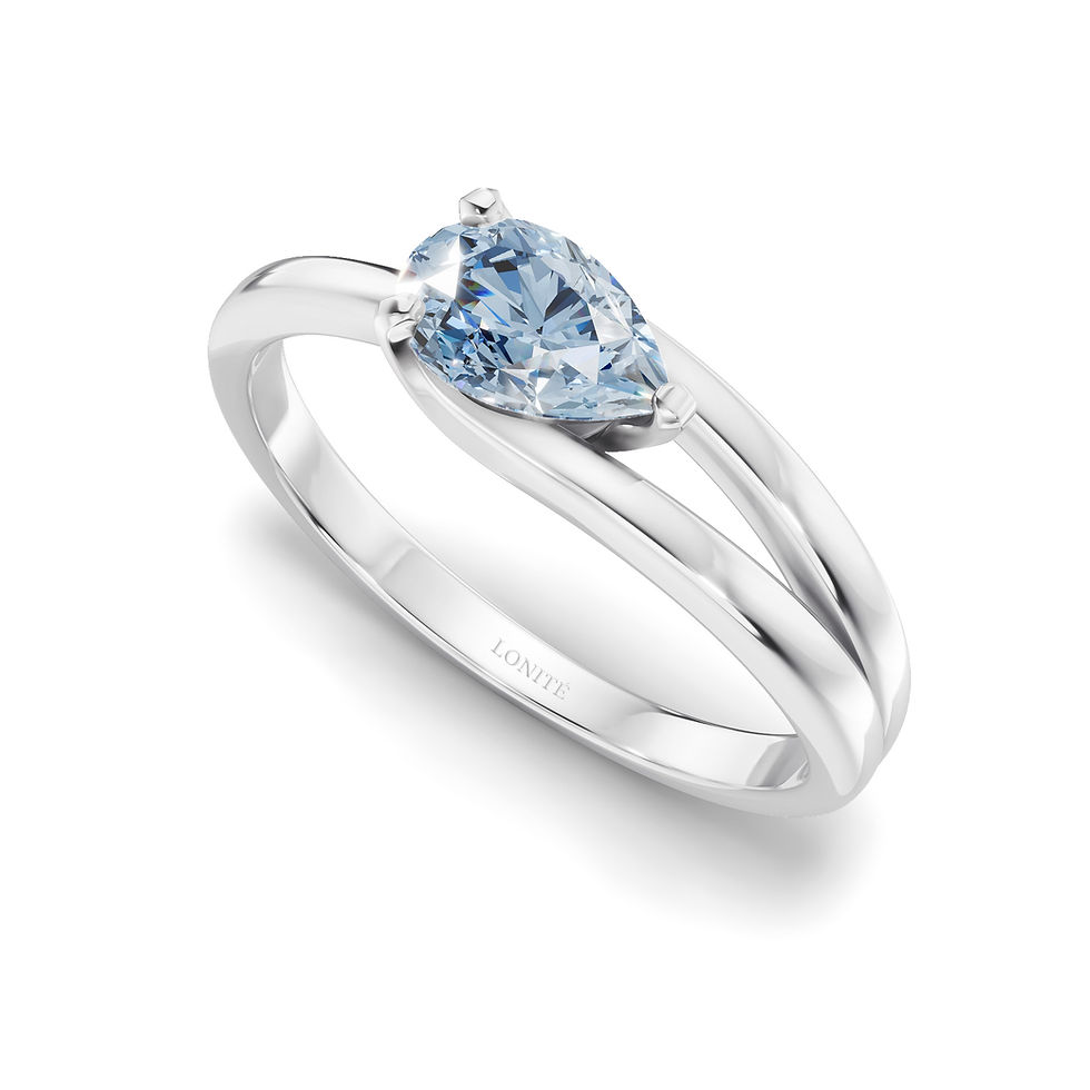 Thumbnail: Modern Bypass Style 3-Prong Memorial Diamond Ring